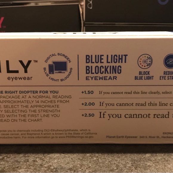 Two Pairs THE ONLY EYEWEAR 1.50 Strength Blue light blocking glasses New - Picture 4 of 7